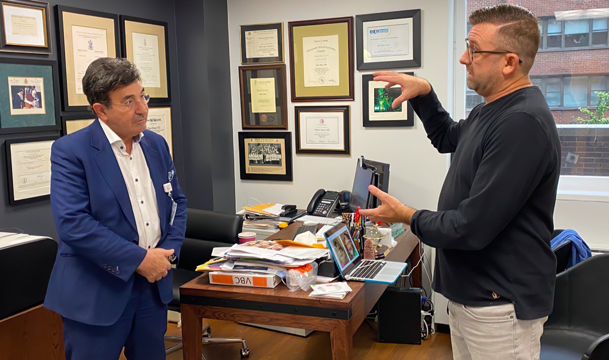 The founder in a partnership meeting